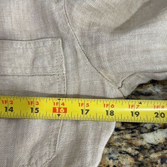 Sundance Beige Linen Lightweight Safari Jacket With Pockets Size S - Picture 7 of 9